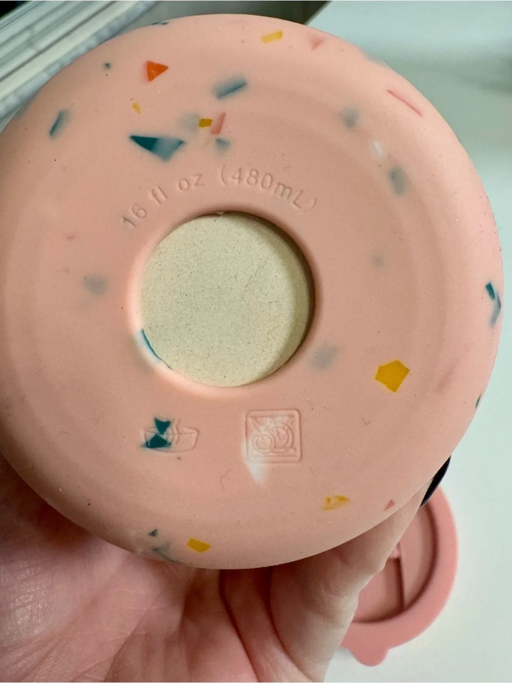 New Pink Terrazzo Ceramic Tumbler - 16 oz.